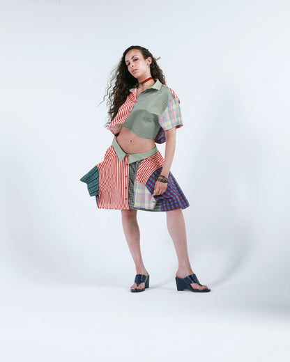 Asymmetrical Mosaic Skirt