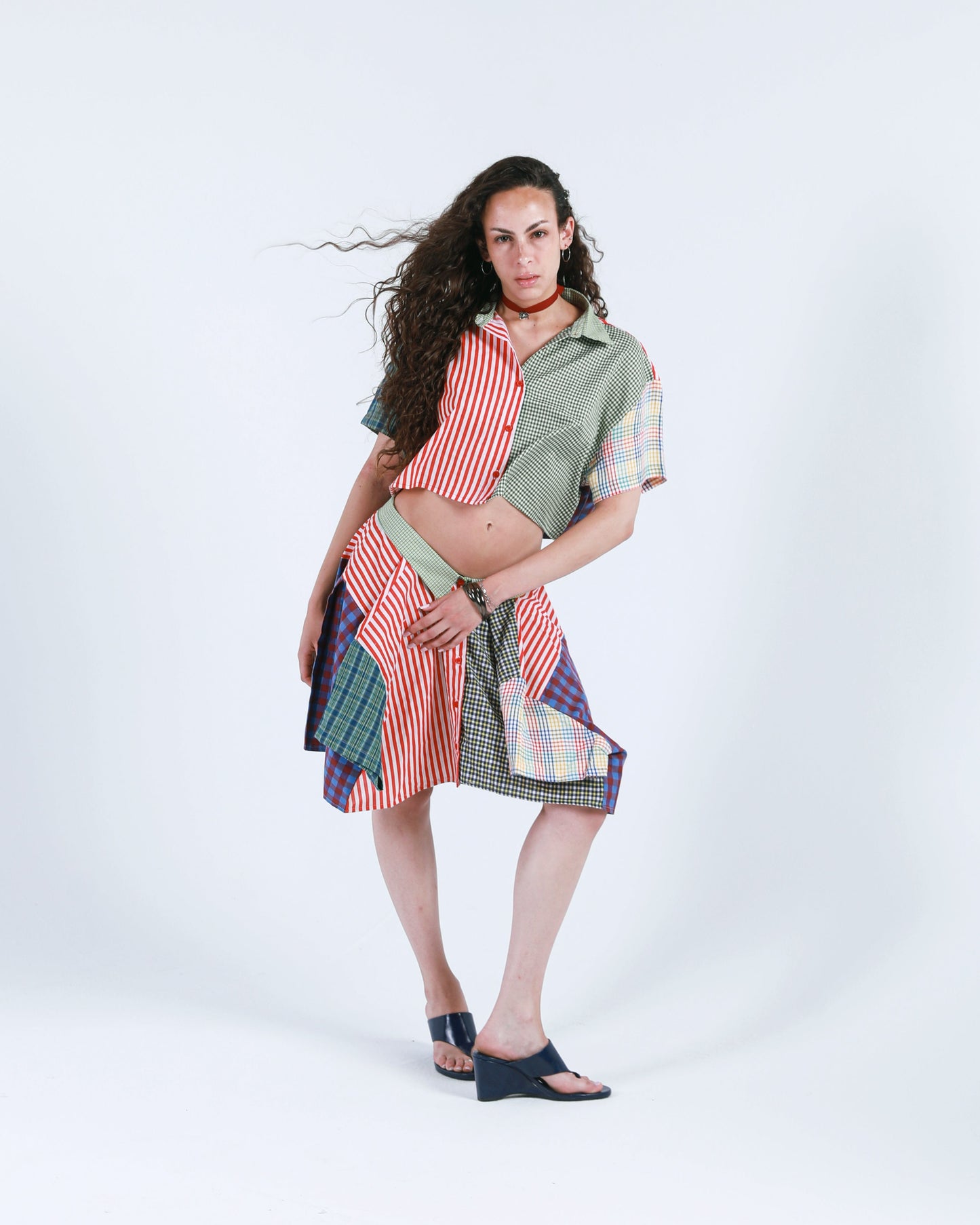 Asymmetrical Mosaic Skirt