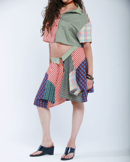 Asymmetrical Mosaic Skirt