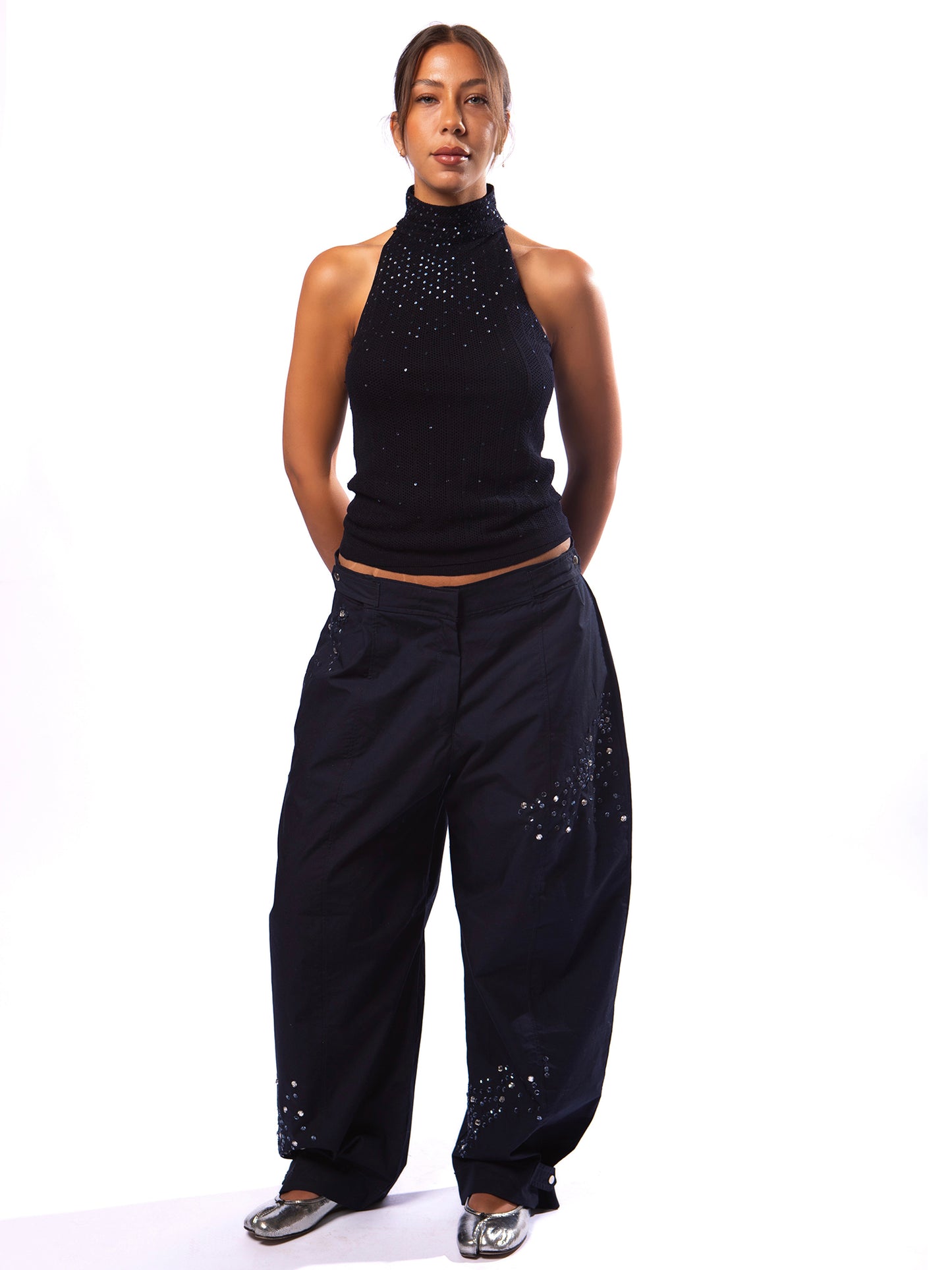 STARRY NIGHT BARREL LEG PANTS