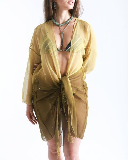 MARTINI EMBROIDERED COVER UP