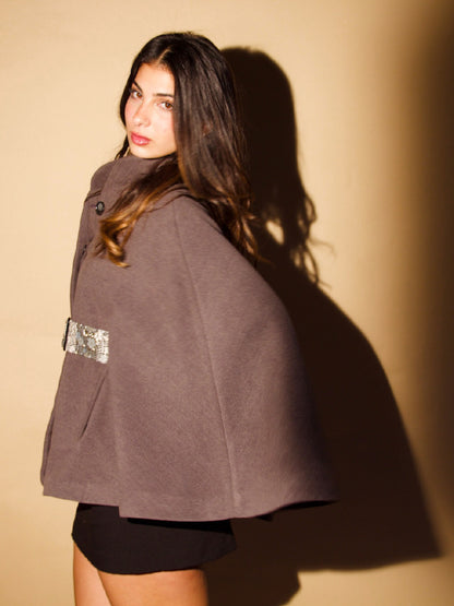 FLUTTER KIMONO IN SLIVER