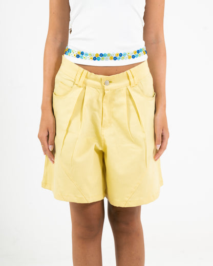 PANEL JORTS IN BUTTER
