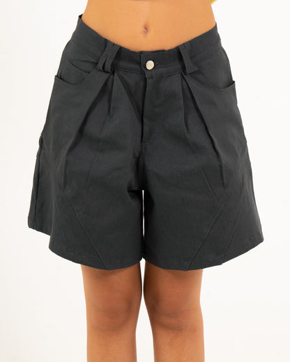 PANEL JORTS IN CHARCOAL