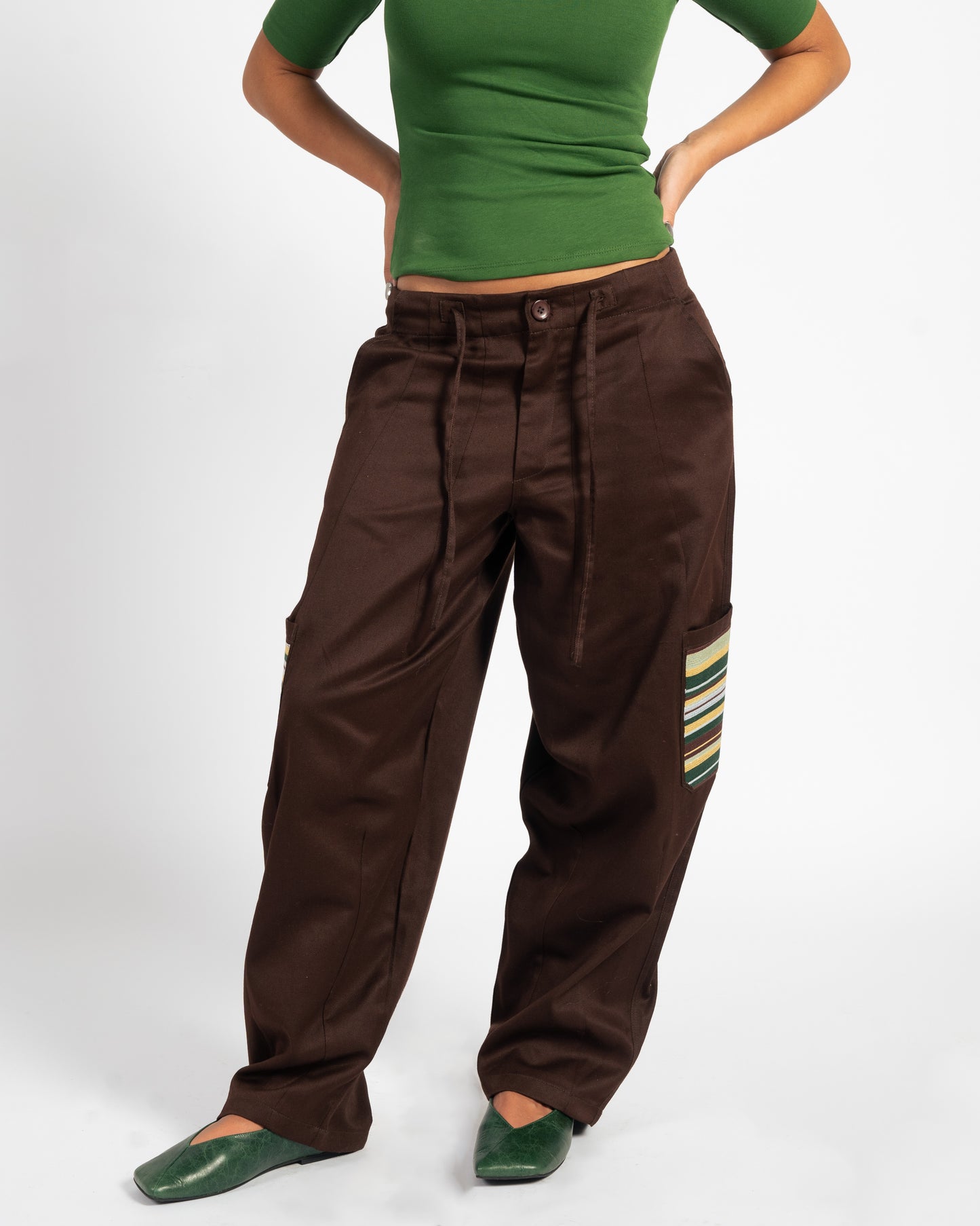 CANYON STRIPE BARREL PANTS