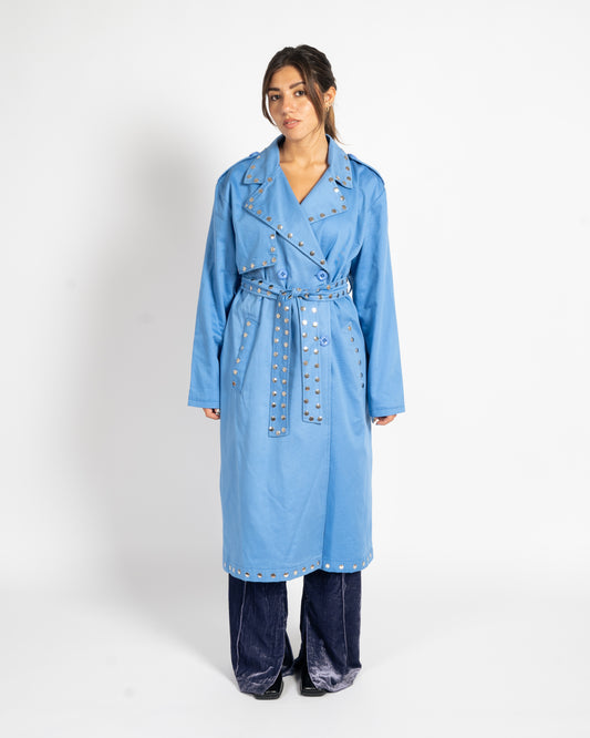 STARDUST TRENCH COAT IN GLACIER