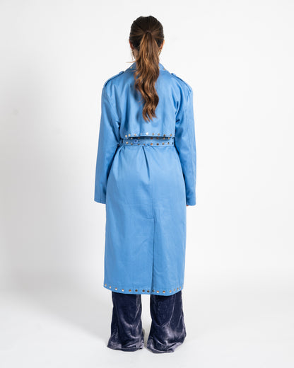 STARDUST TRENCH COAT IN GLACIER
