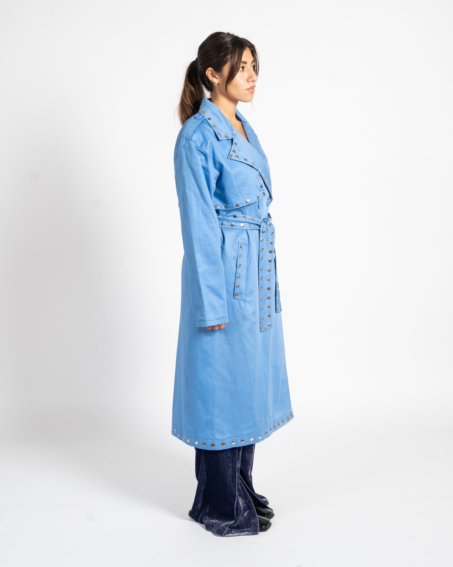 STARDUST TRENCH COAT IN GLACIER
