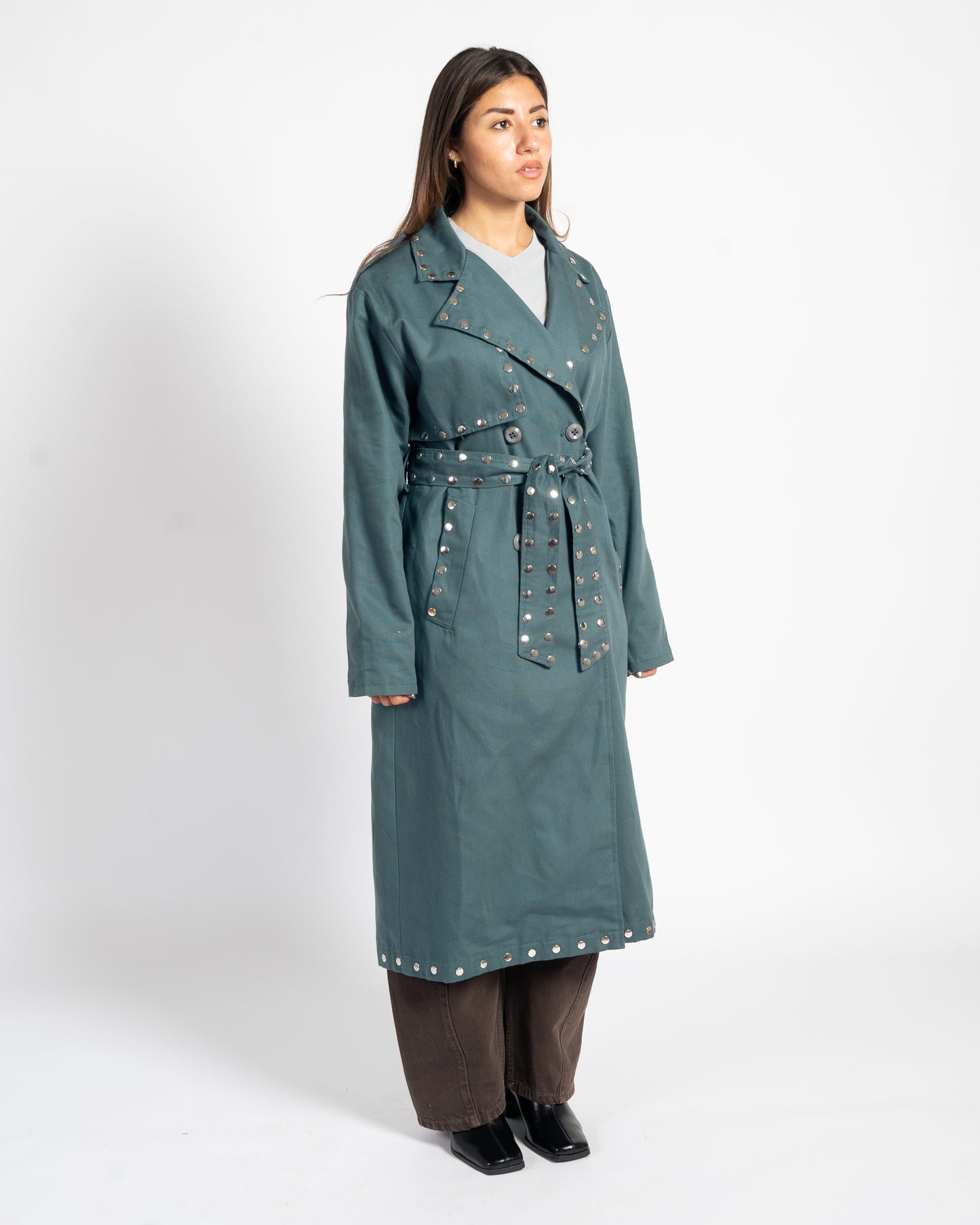 STARDUST TRENCH COAT IN LAGOON