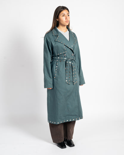 STARDUST TRENCH COAT IN LAGOON