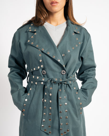 STARDUST TRENCH COAT IN LAGOON