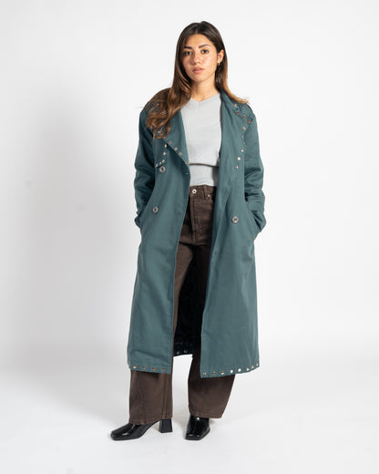 STARDUST TRENCH COAT IN LAGOON
