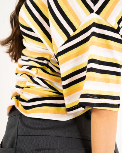 POPSICLE STRIPE OFF SHOULDER TOP