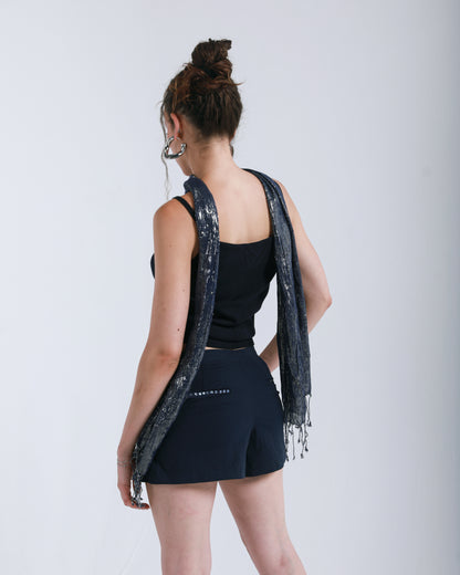 STARRY NIGHT EMBROIDERED SHORTS
