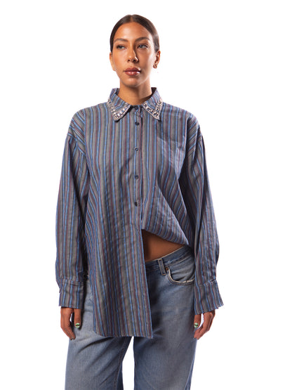 AFTER HOURS SHIRT IN BLUEBERRY