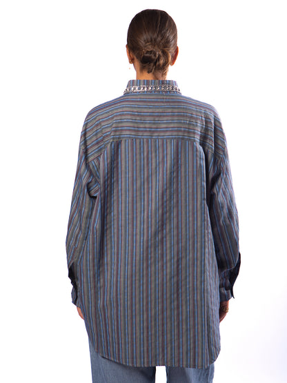 AFTER HOURS SHIRT IN BLUEBERRY