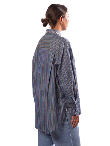 AFTER HOURS SHIRT IN BLUEBERRY